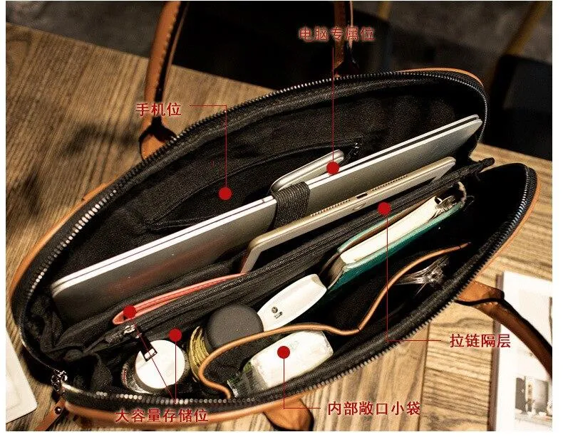 13Fashion Female Leather Shoulder Laptop Bag Women 15.6 16 Waterproof Briefcases 13.3 14 15 Bags For Xiaomi Macbook Air 13 Handbag