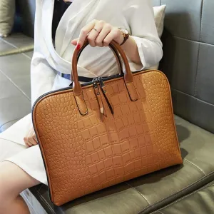 13Fashion Female Leather Shoulder Laptop Bag Women 15.6 16 Waterproof Briefcases 13.3 14 15 Bags For Xiaomi Macbook Air 13 Handbag
