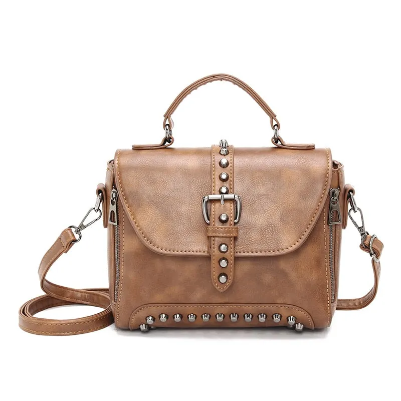 (31) Women's with Cylinder Rivets PU Leather Crossbody Bags for Women