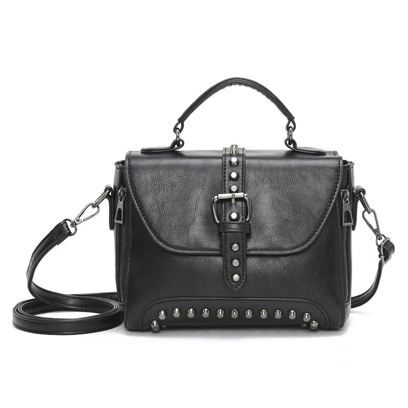 (31) Women's with Cylinder Rivets PU Leather Crossbody Bags for Women