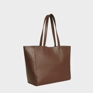 'ABINGDON' Tan Real Leather Designer Tote Bag