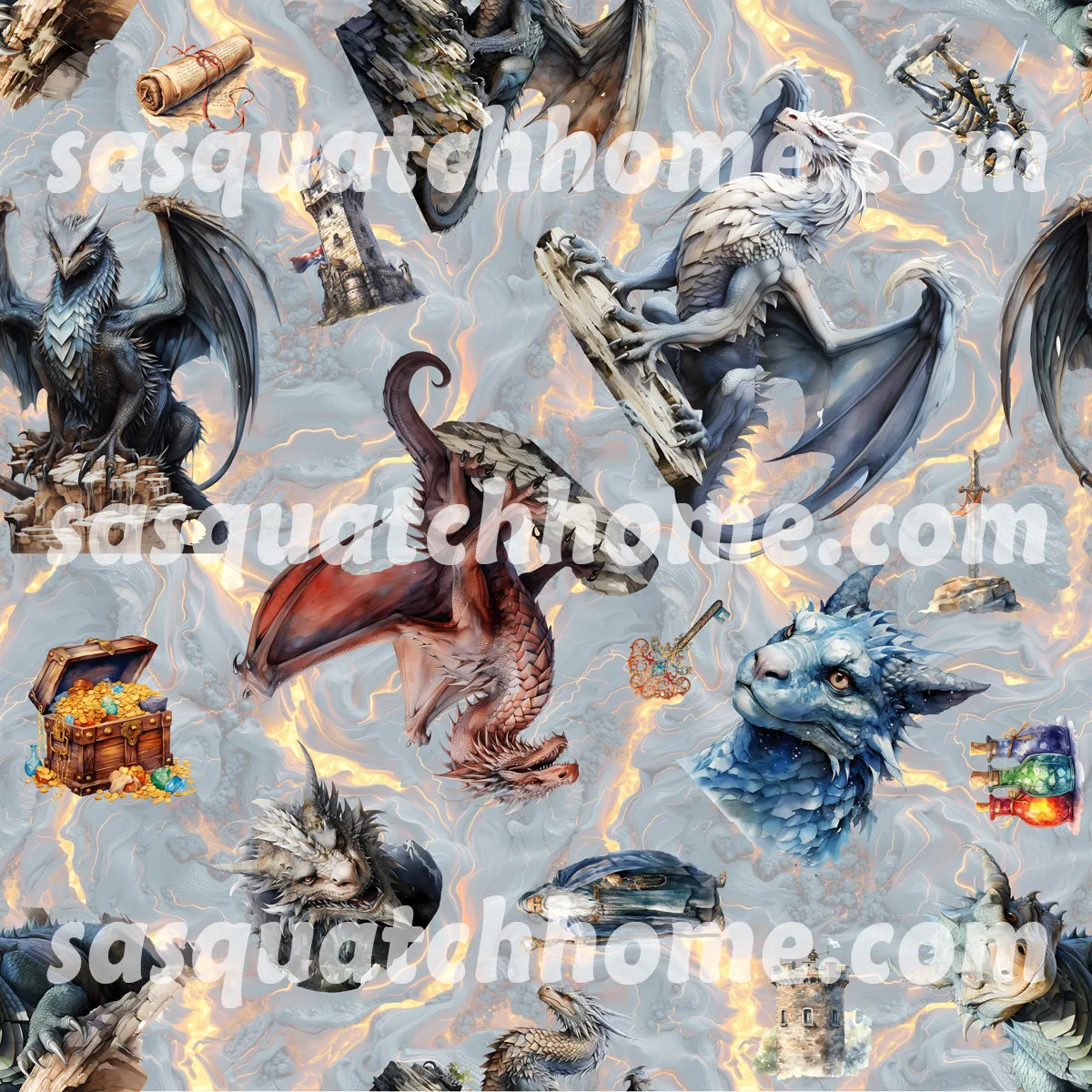 Awesome Designs, Men's Slip On Sneakers, dragons, zombies & More