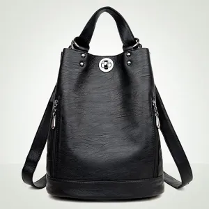 Backpack Women Leather School Bags For Teenage Girls Fashion