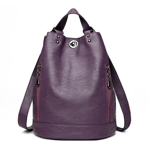 Backpack Women Leather School Bags For Teenage Girls Fashion