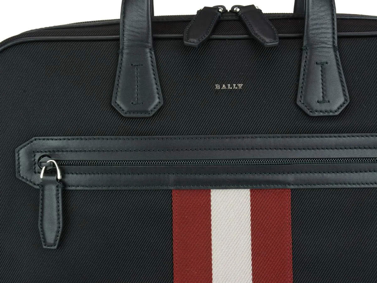 Bally Logo Plaque Stripe Detailed Laptop Bag