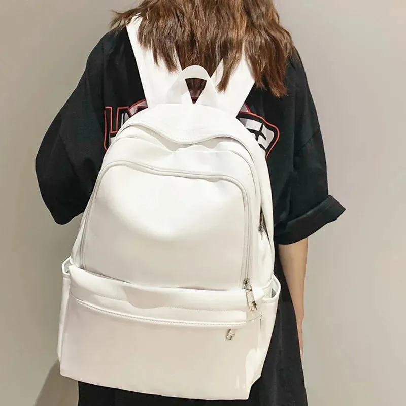 binfenxie  Woman Backpack New Leather Rucksack Women's Knapsack Travel Bagpacks School Bags for Teenage Girls Boys Mochila Back Pack