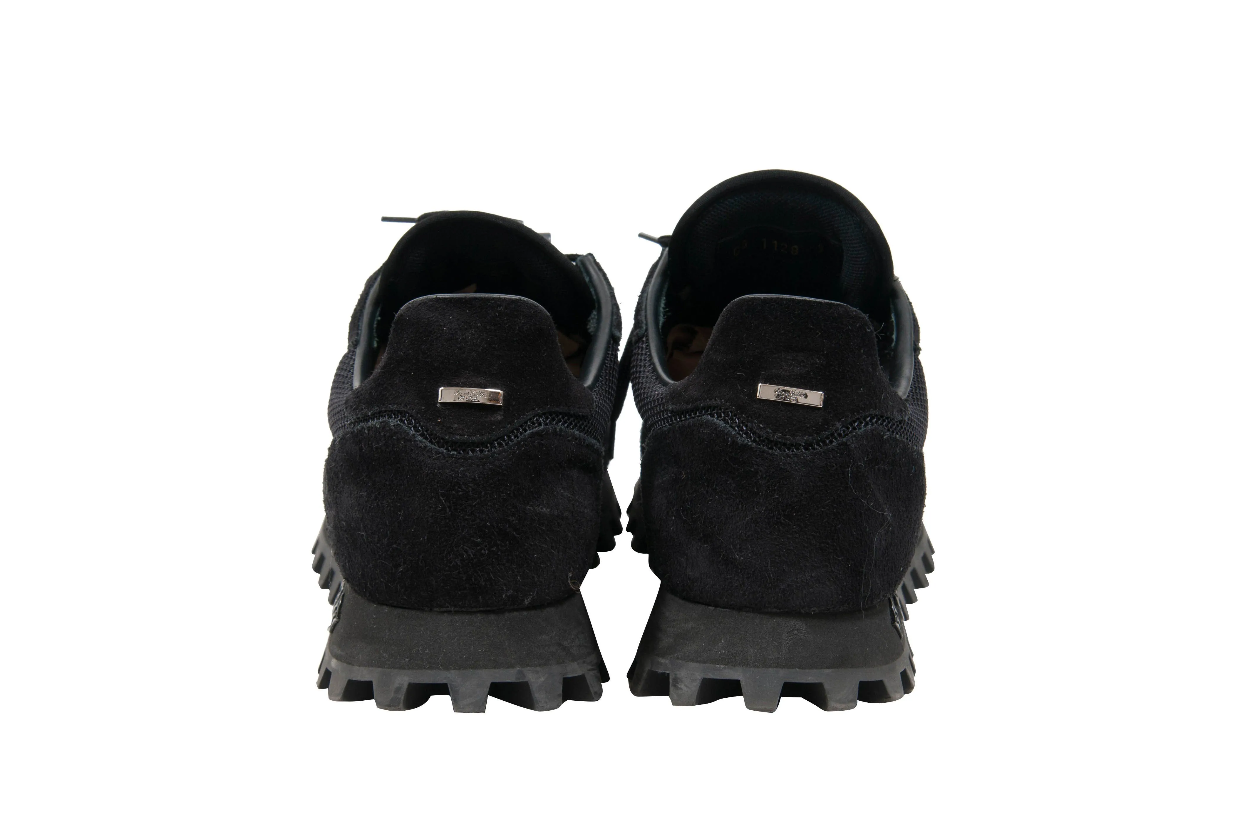 Black Suede Mesh Accents Sneaker Trainers