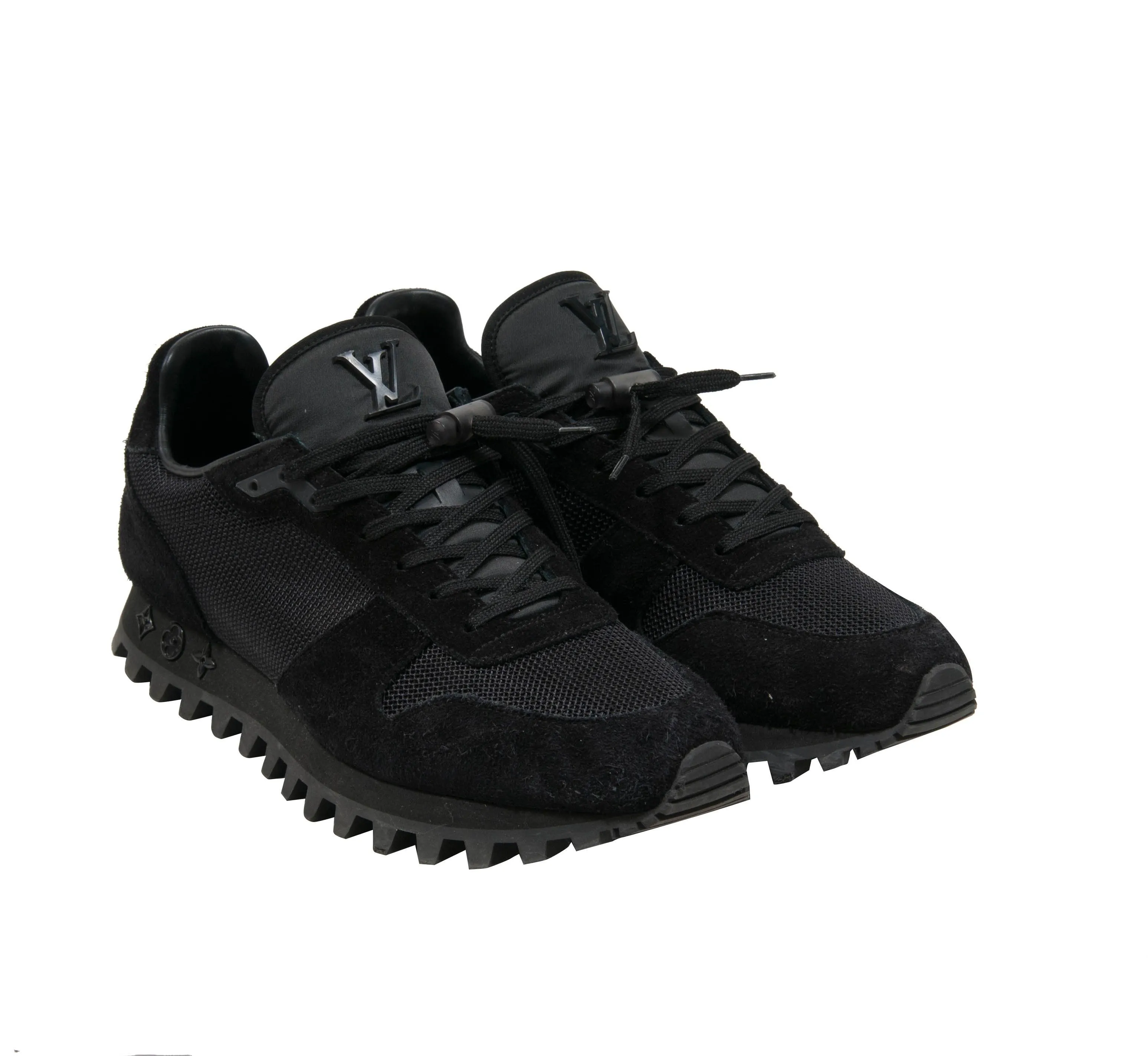 Black Suede Mesh Accents Sneaker Trainers