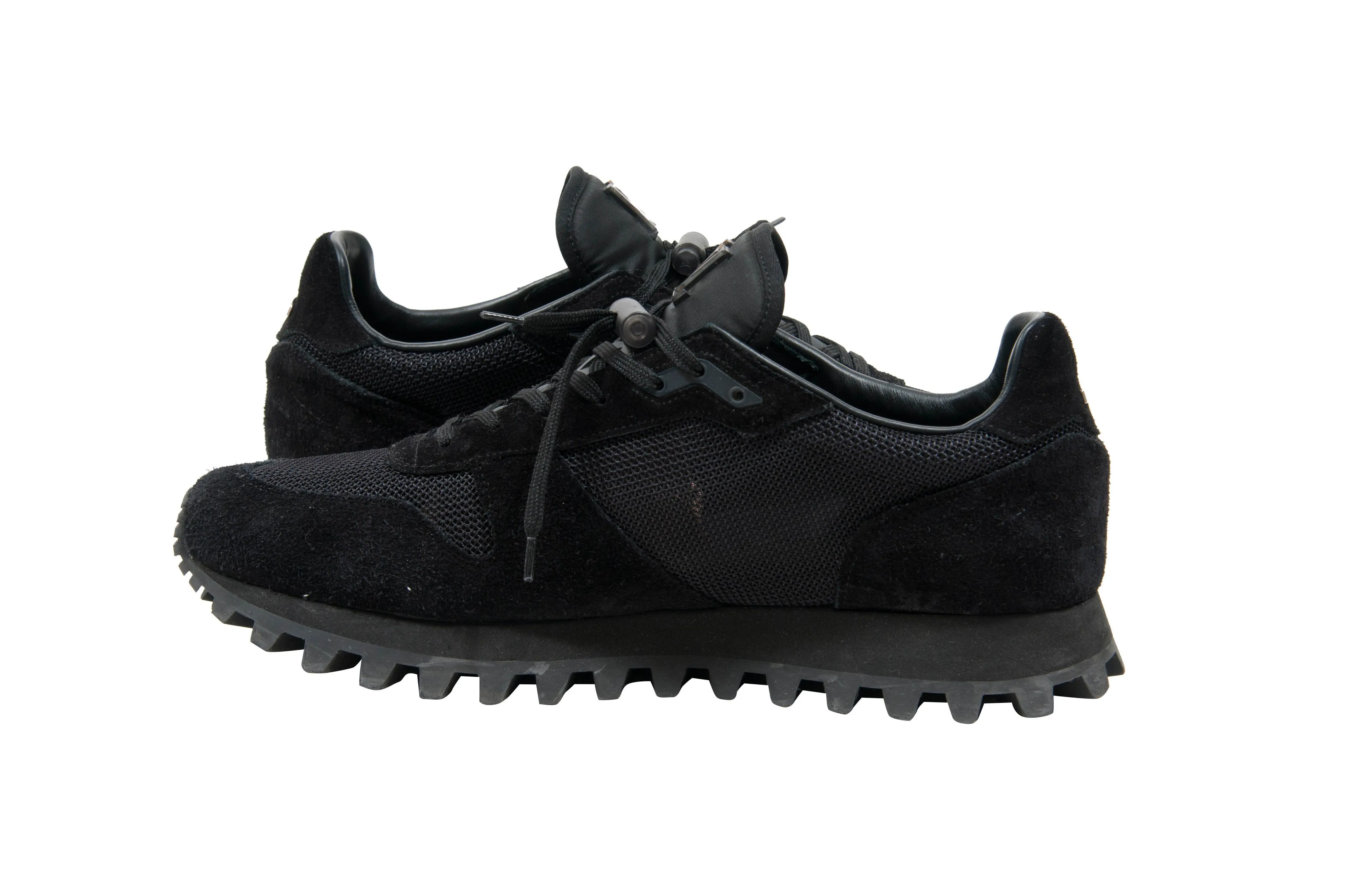 Black Suede Mesh Accents Sneaker Trainers
