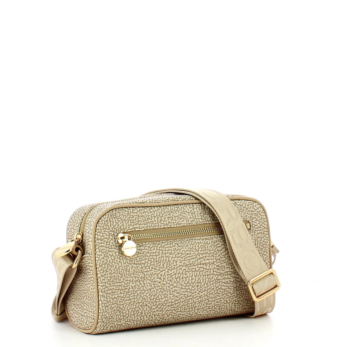 Borbonese - Small Jet Sand Camera Bag made of Recycled Nylon - 934115I15 - SABBIA