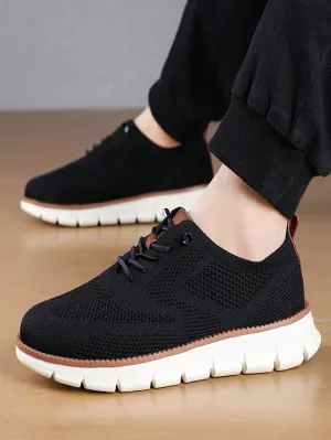 British Style Summer Breathable Athletic Shoes, Mesh Running Shoes, Plus Size 48 Cross-Border Patchwork Sneakers