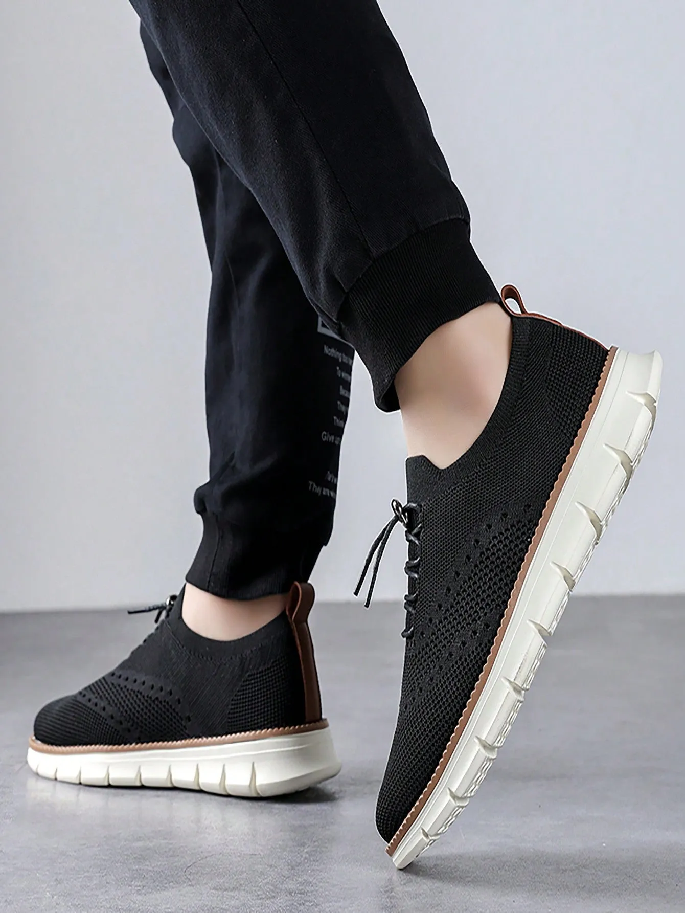 British Style Summer Breathable Athletic Shoes, Mesh Running Shoes, Plus Size 48 Cross-Border Patchwork Sneakers