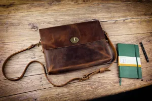 Brown slim leather laptop bag leather laptop bags for men