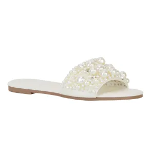 Bubble - Faux Pearl Detailing Flat Sandals