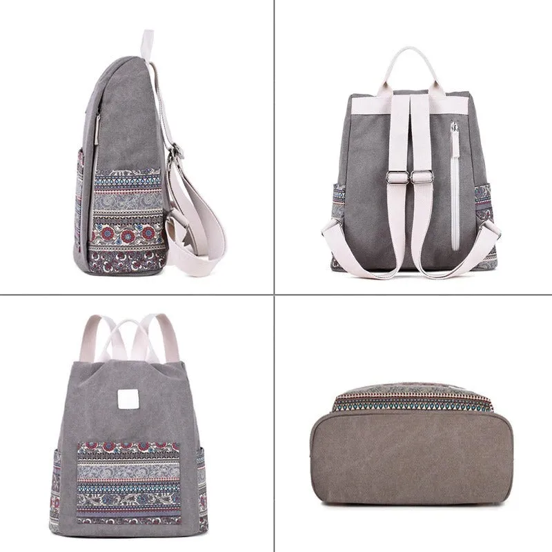 Canvas Fashion School Bags For Girls