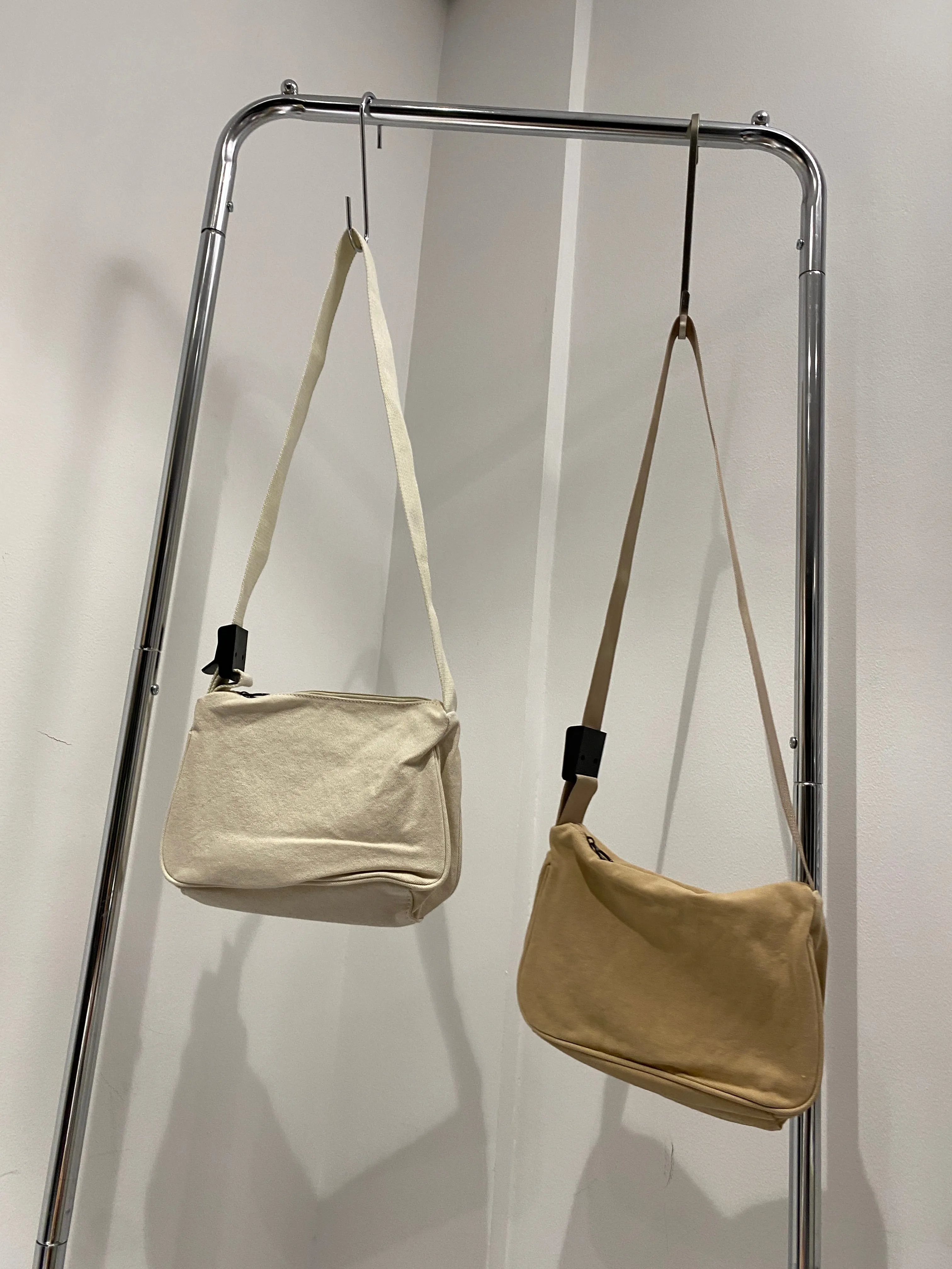 Canvas Shoulder Bag - Latte