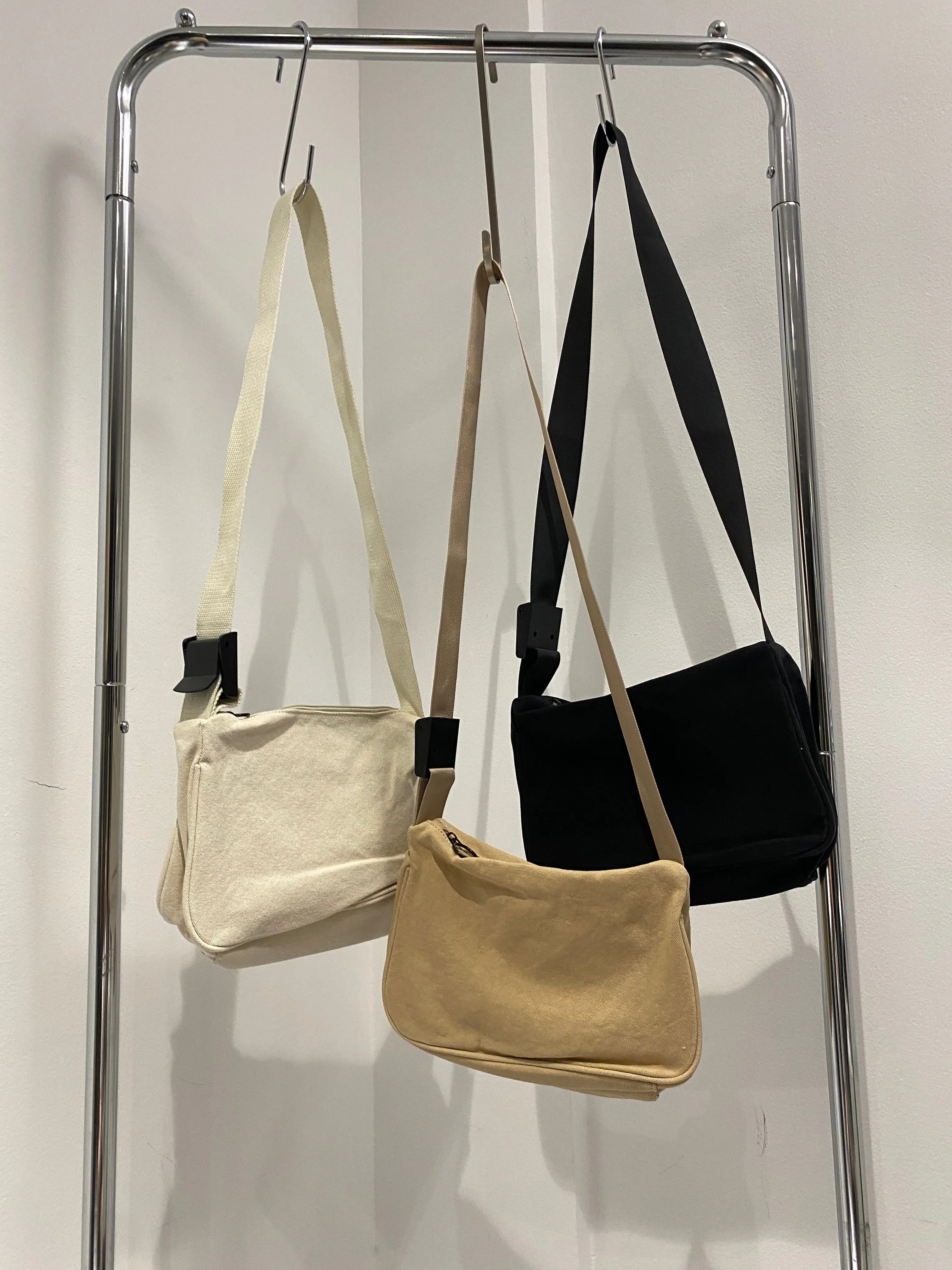 Canvas Shoulder Bag - Latte