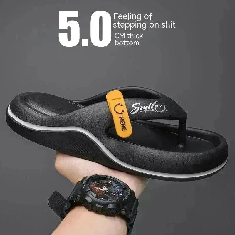Casual Flip Flops Men's Outer Wear Plus Size All-matching Beach Shoes Men's Slippers