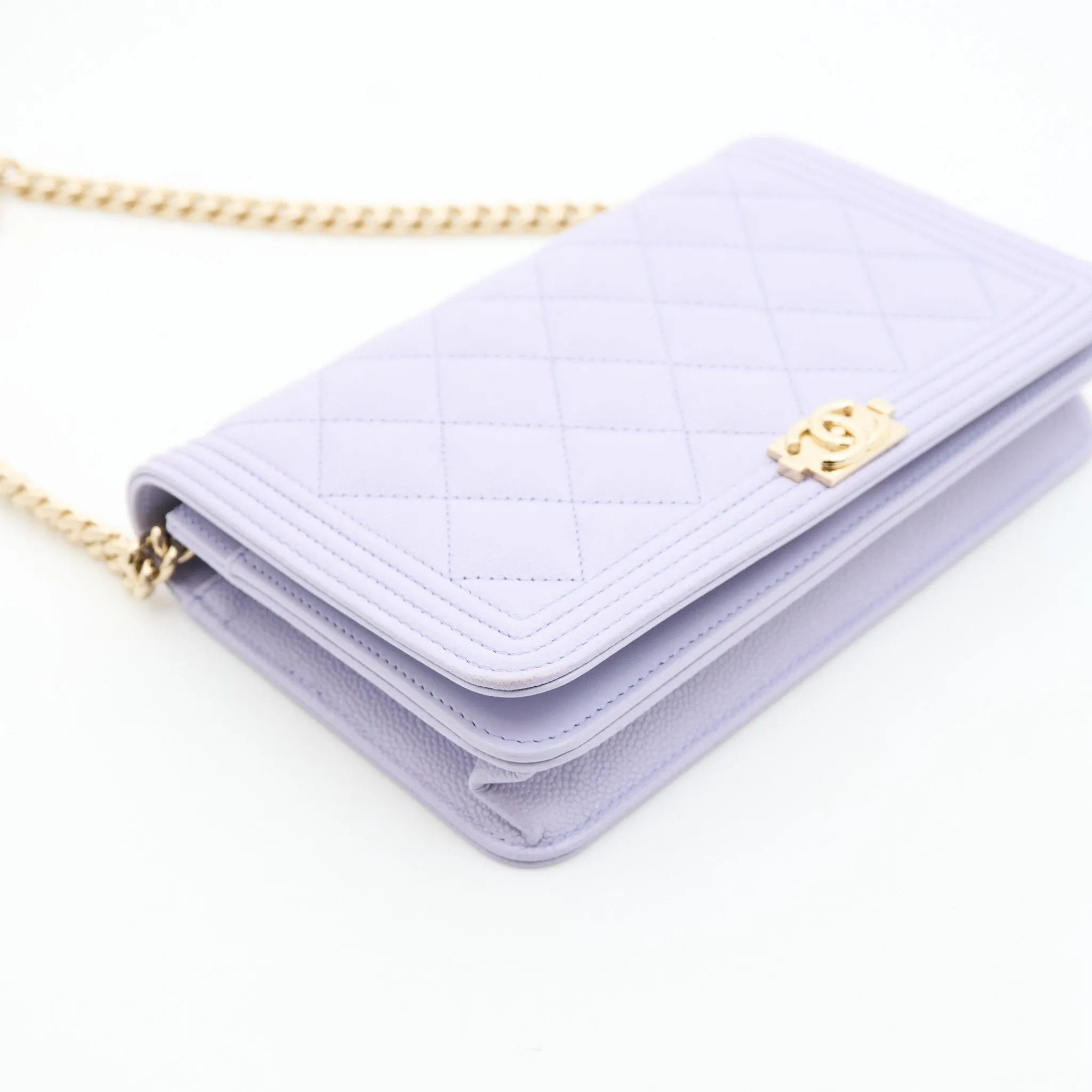 Chanel Boy Lilac WOC LGHW