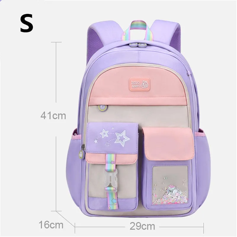 Children School Bags For Girls Kids Satchel Primary Orthopedic School Backpacks Princess Backpack teenager Schoolbag knapsack