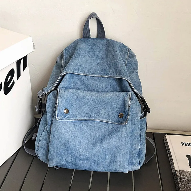 Christmas Gift High Quality Denim Women Backpack Fashion School Bags for Girls Casual Ladies Shoulder Bags Designer Backpacks Travel Bag Sac