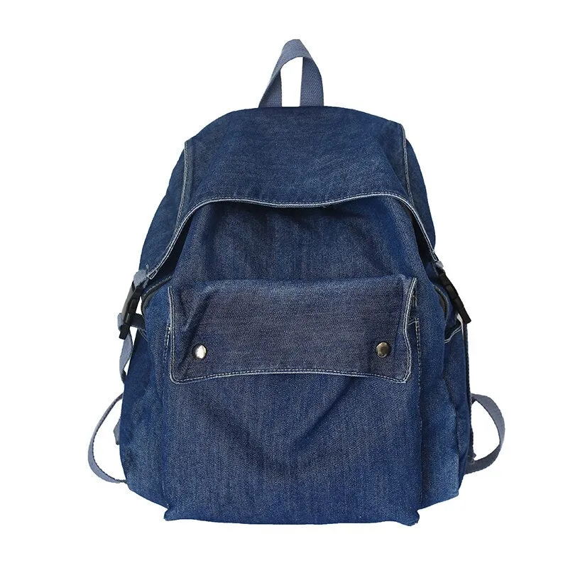 Christmas Gift High Quality Denim Women Backpack Fashion School Bags for Girls Casual Ladies Shoulder Bags Designer Backpacks Travel Bag Sac