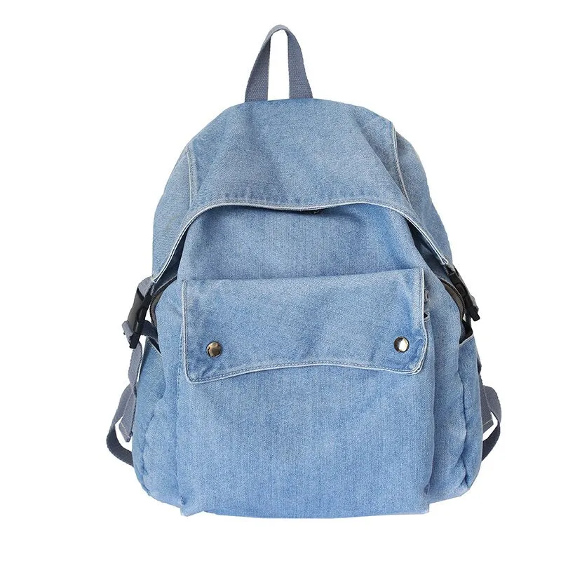 Christmas Gift High Quality Denim Women Backpack Fashion School Bags for Girls Casual Ladies Shoulder Bags Designer Backpacks Travel Bag Sac