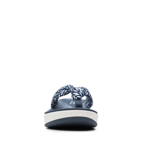 Clarks Women's Arla Glison Flips- Navy Abstract