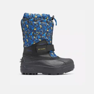 Columbia Childrens Powderbug Forty Print Boot - Black, Laser Lemon