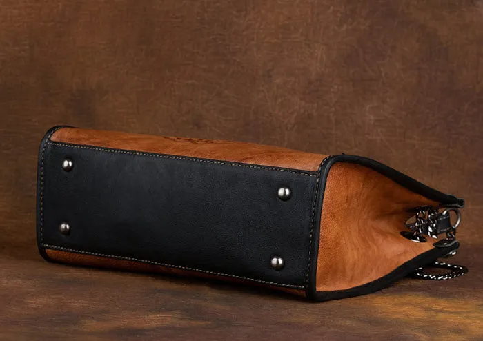 Cool Womens Genuine Leather Shoulder Bags Leather Tote Bags For Women