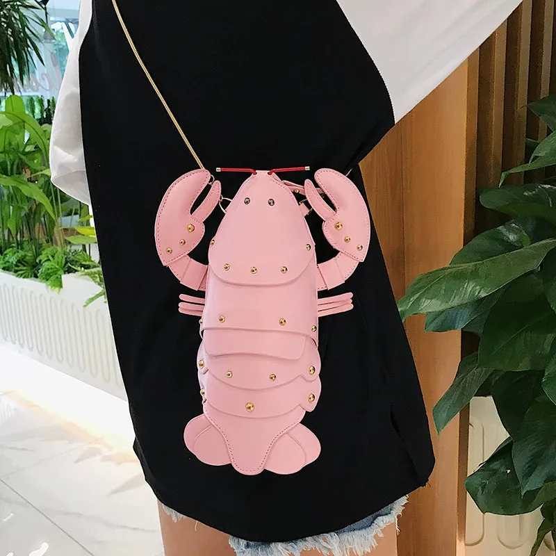 Crayfish Cute Cartoon Small Bag: Women's New Fashion Messenger Bag, Korean Style - Hot Sale! Perfect for Girls' Disco Parties. Shop Now!
