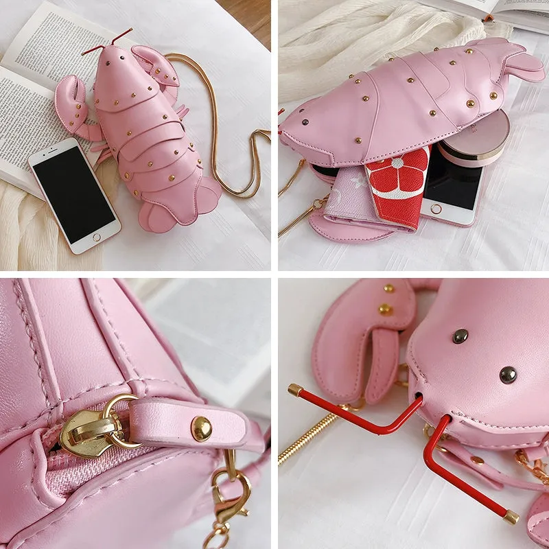Crayfish Cute Cartoon Small Bag: Women's New Fashion Messenger Bag, Korean Style - Hot Sale! Perfect for Girls' Disco Parties. Shop Now!