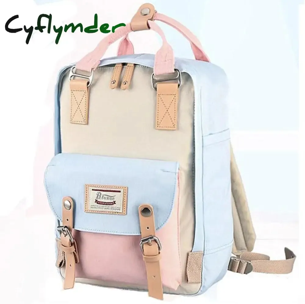 Cyflymder Fashion Women Backpack 14 Inch Laptop Waterproof Rucksack High Quality School Bags for Teen Girls Travel Bagpack Mochilas