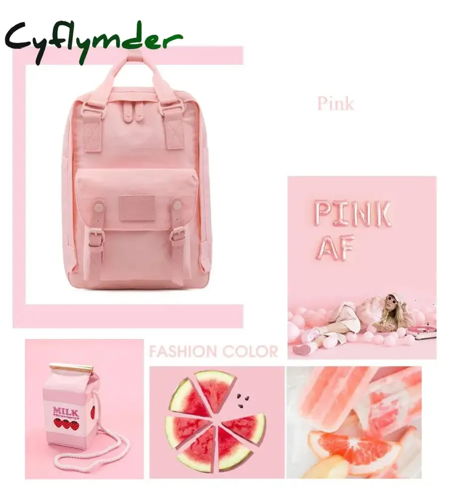 Cyflymder Fashion Women Backpack 14 Inch Laptop Waterproof Rucksack High Quality School Bags for Teen Girls Travel Bagpack Mochilas