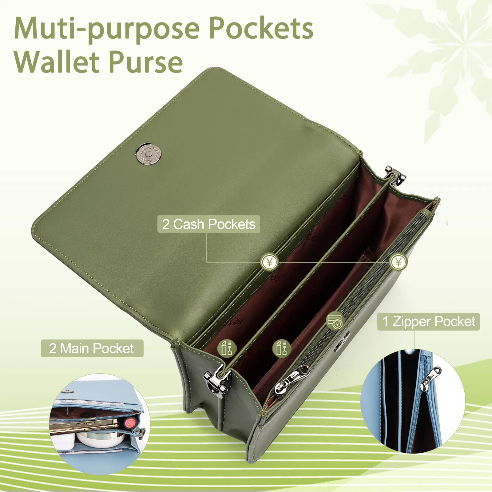 DesignerEmbossed Crossbody Bags for Women Vegan Leather Purses Small Shoulder Handbags - 1866