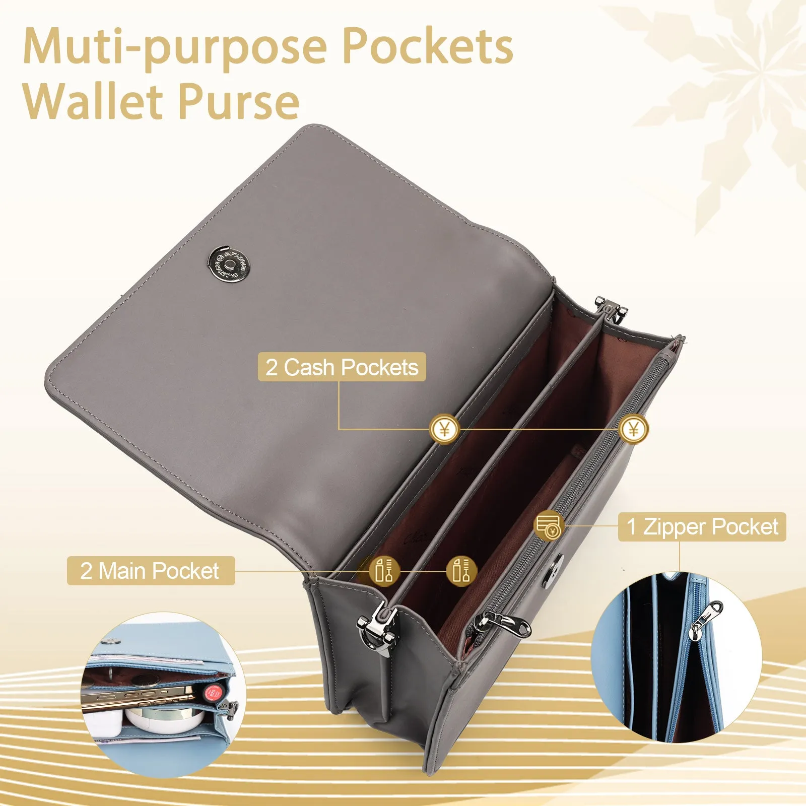 DesignerEmbossed Crossbody Bags for Women Vegan Leather Purses Small Shoulder Handbags - 1866