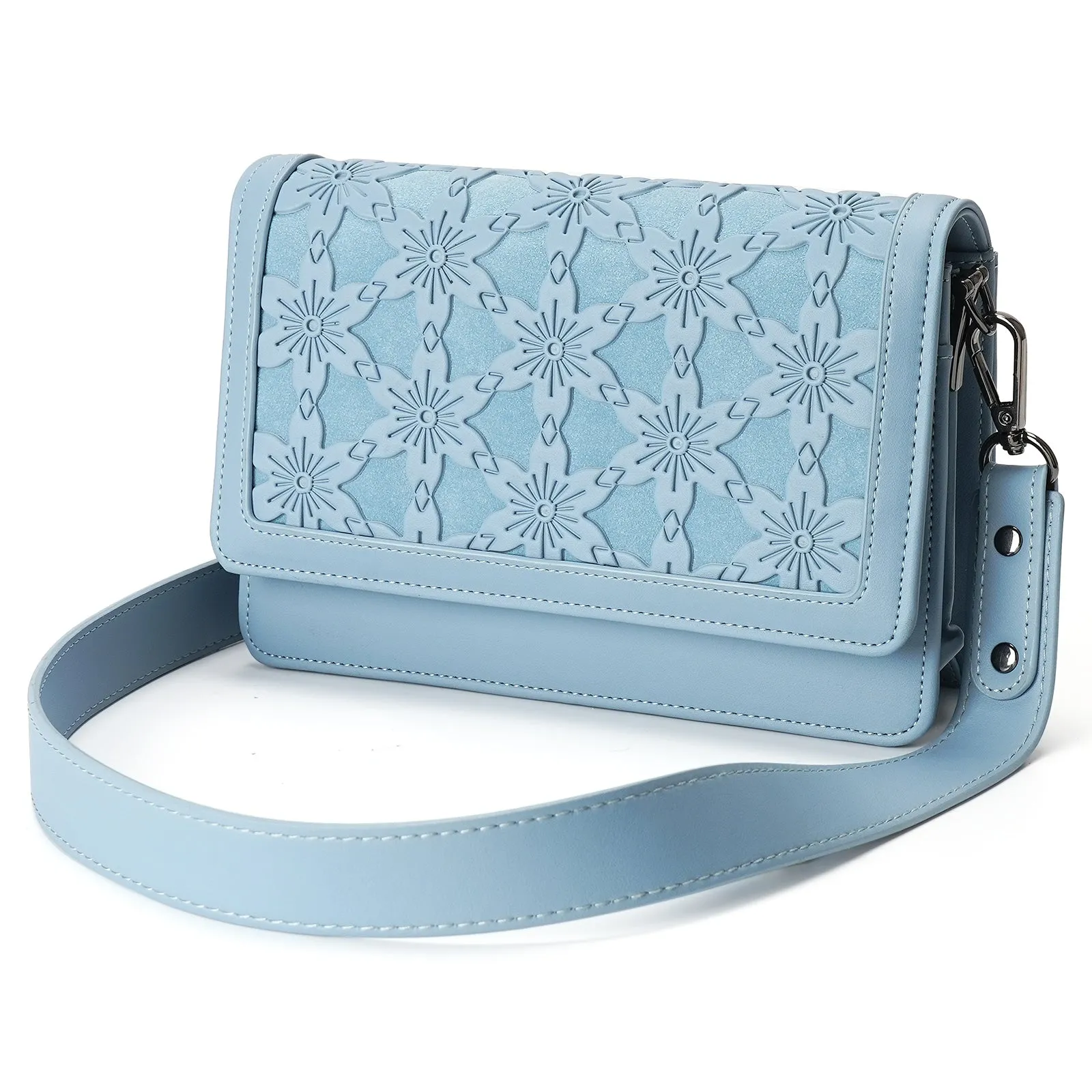 DesignerEmbossed Crossbody Bags for Women Vegan Leather Purses Small Shoulder Handbags - 1866