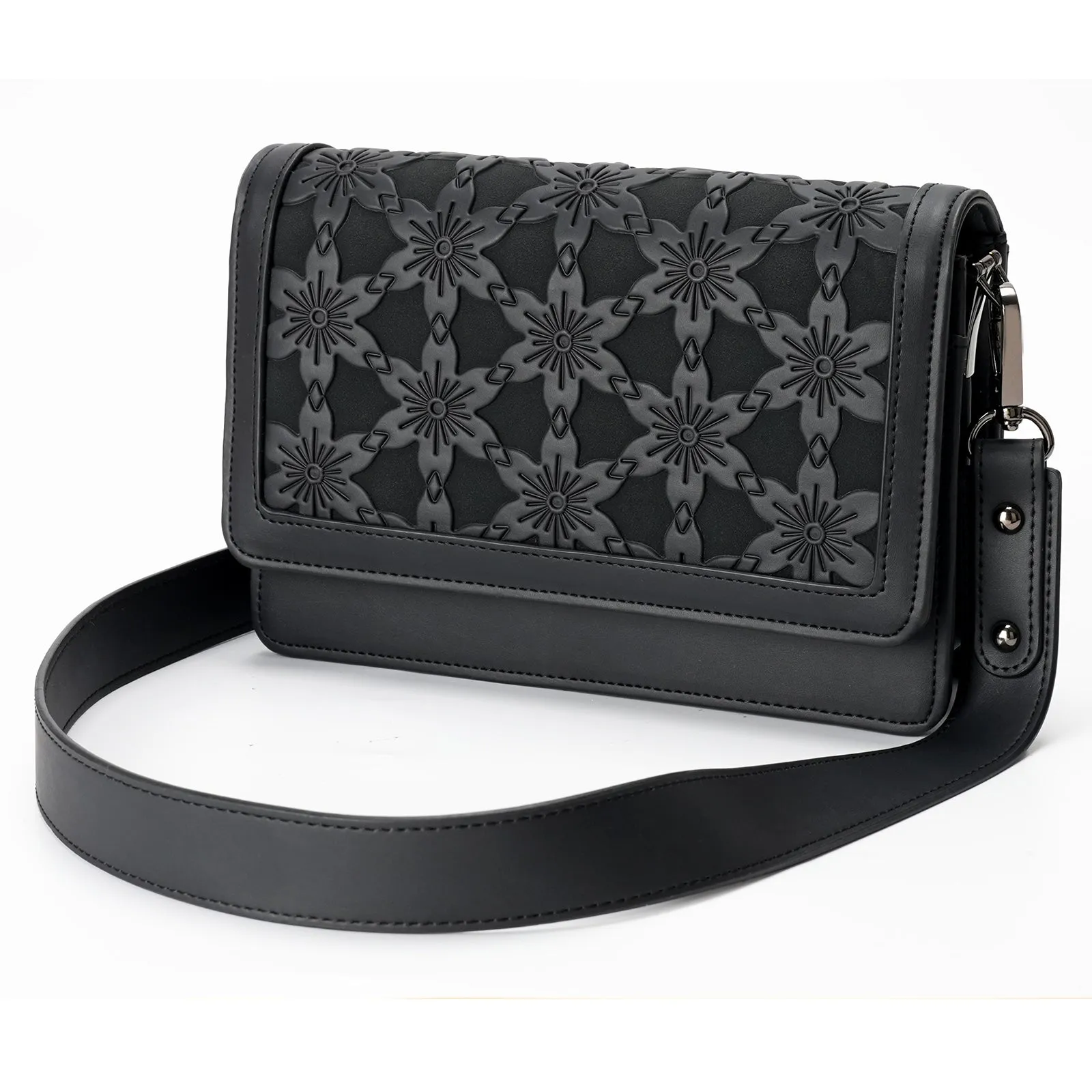 DesignerEmbossed Crossbody Bags for Women Vegan Leather Purses Small Shoulder Handbags - 1866