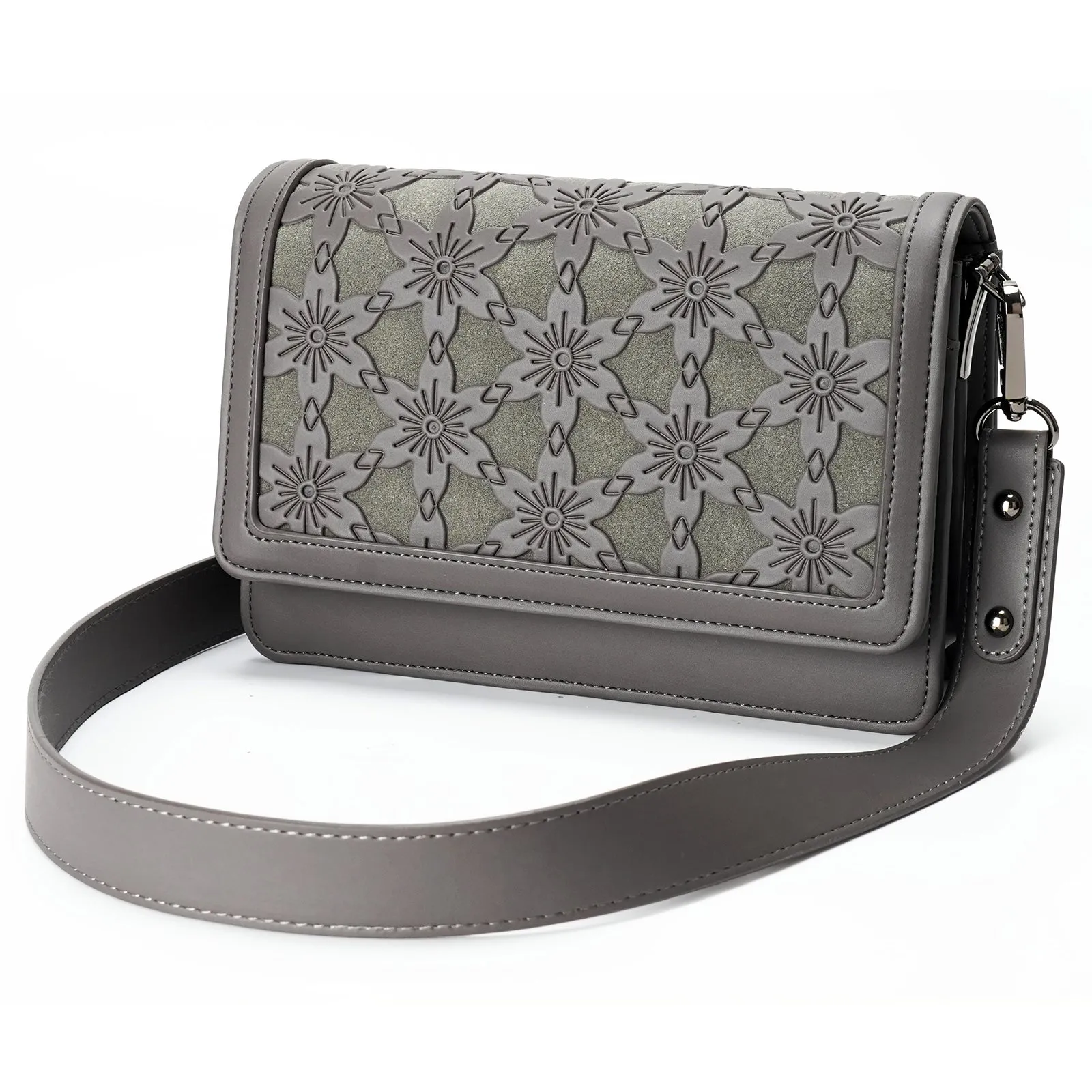 DesignerEmbossed Crossbody Bags for Women Vegan Leather Purses Small Shoulder Handbags - 1866
