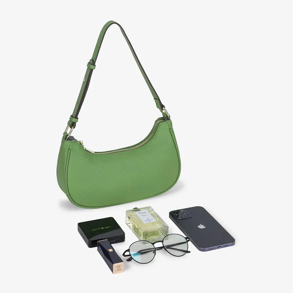 Fashion Designer Bags Genuine Leather Half Moon Unique Underarm Shoulder Hand Bag