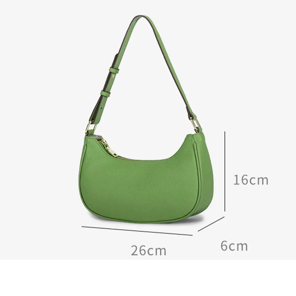 Fashion Designer Bags Genuine Leather Half Moon Unique Underarm Shoulder Hand Bag