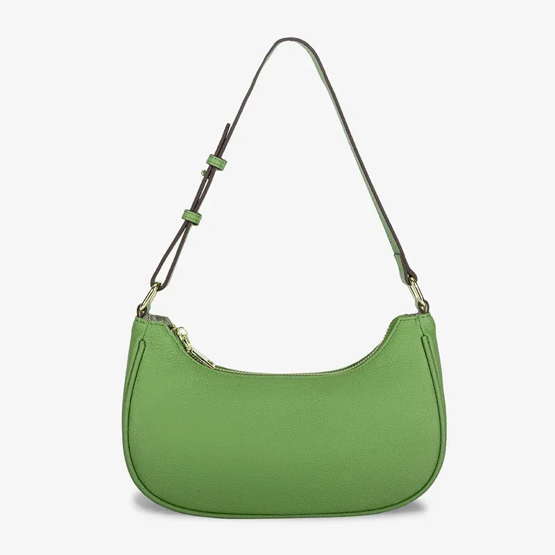Fashion Designer Bags Genuine Leather Half Moon Unique Underarm Shoulder Hand Bag