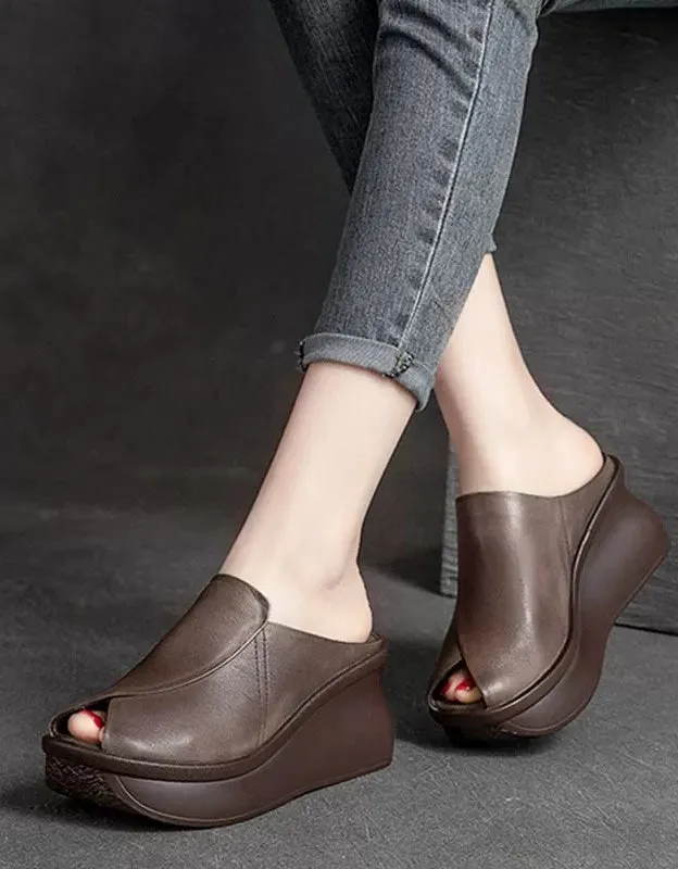Fish Toe Summer Elegant Wedge Slippers