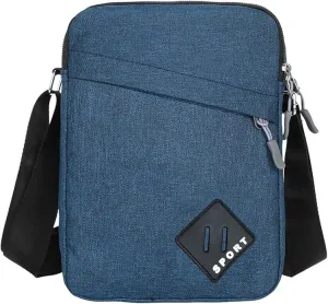 FuninCrea Mens Shoulder Bag Nylon and Oxford Crossbody Bag, Messenger Bag with Zipper and Adjustable Strap