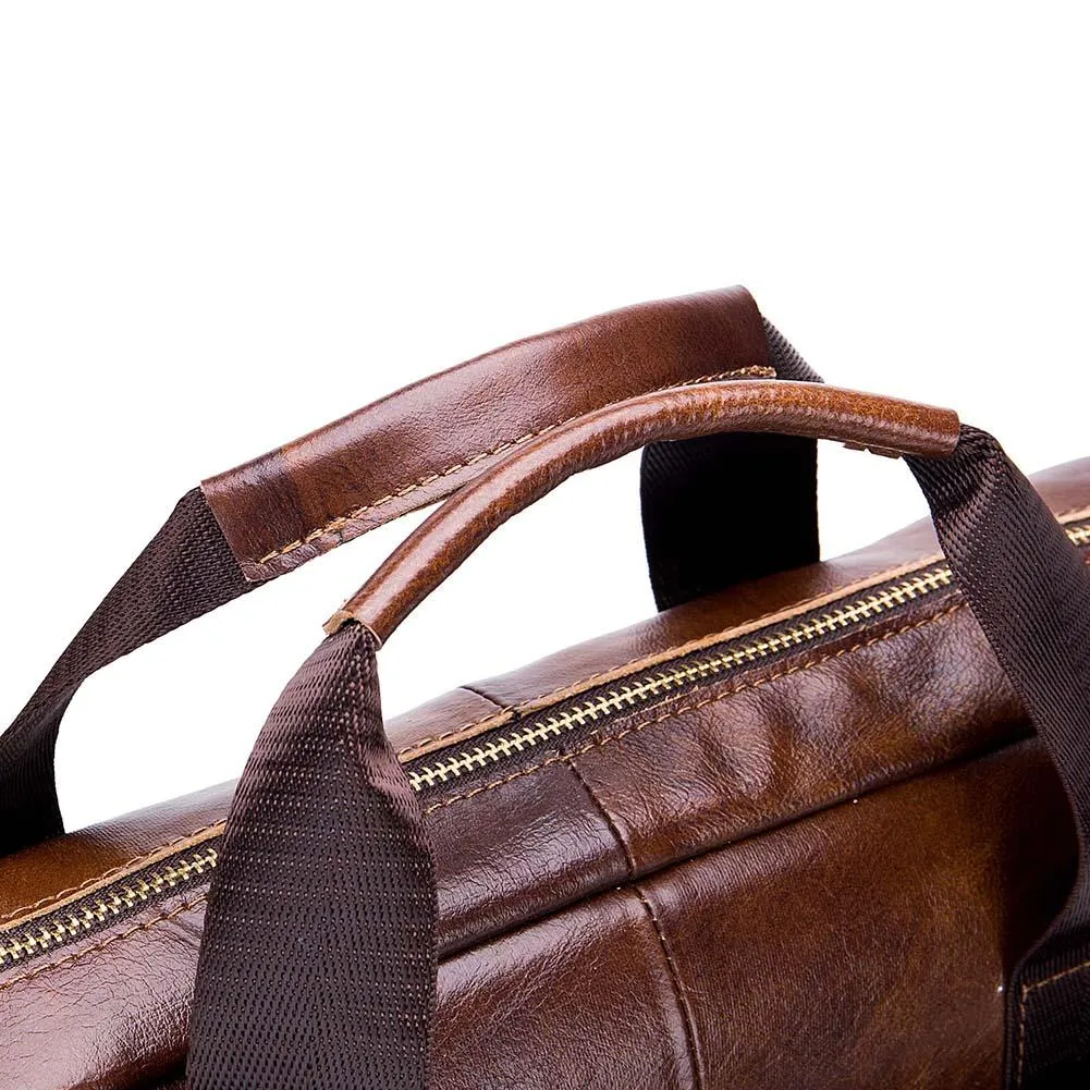 Genuine Leather Men's Briefcase suitable for Laptop/Documents