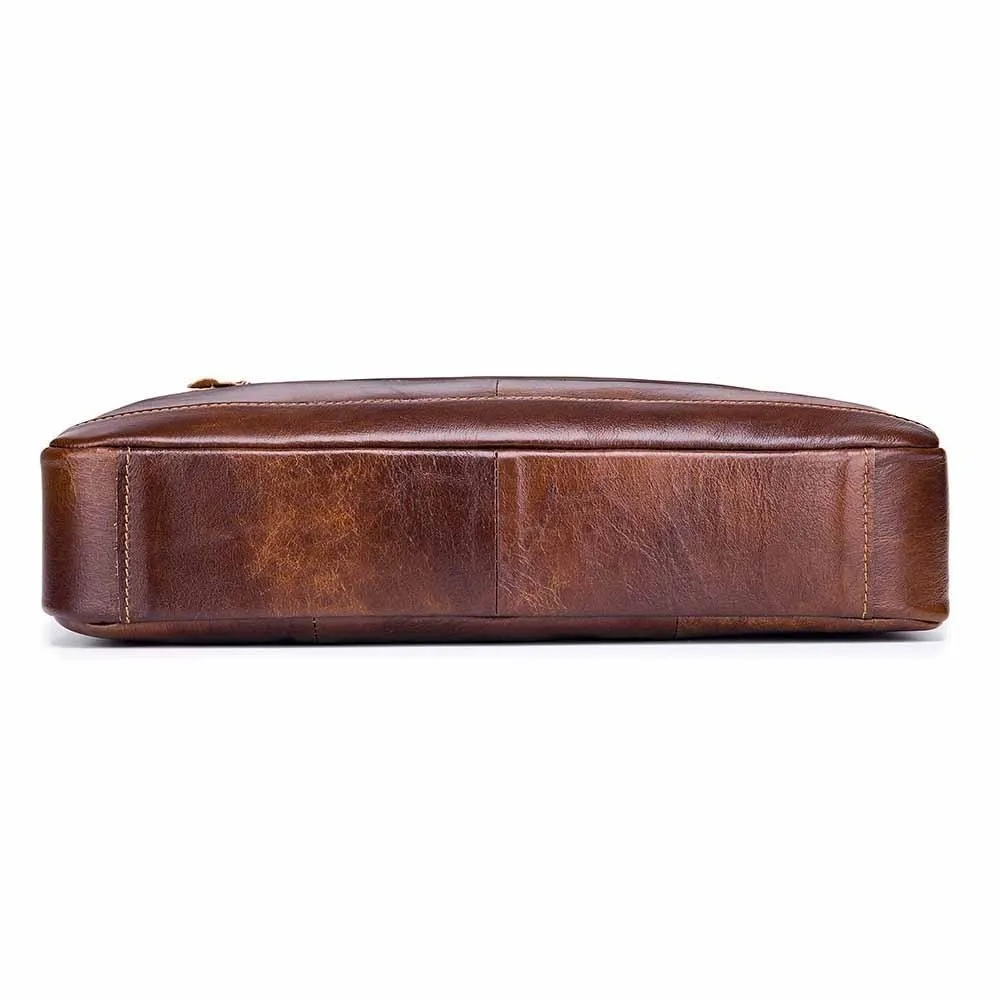 Genuine Leather Men's Briefcase suitable for Laptop/Documents