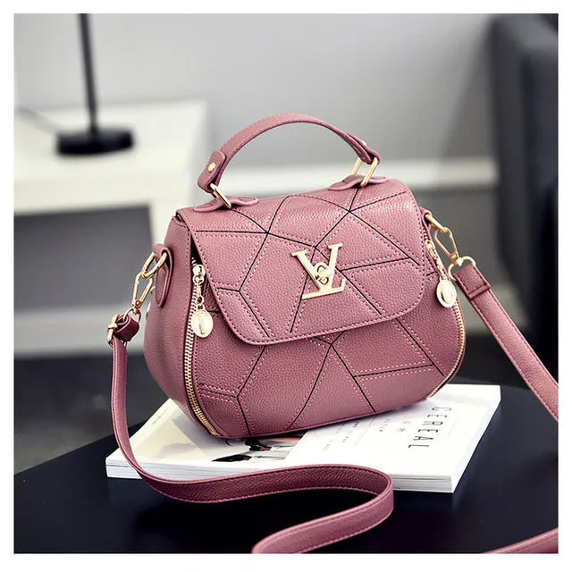 Geometry Small V Style Saddle Luxury Crossbody  Famous  Designer Louis