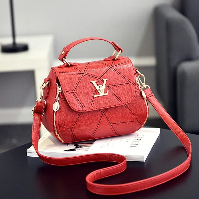 Geometry Small V Style Saddle Luxury Crossbody  Famous  Designer Louis