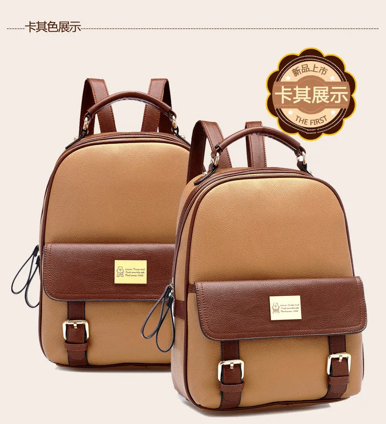 Girls PU School Travel Backpack Bag