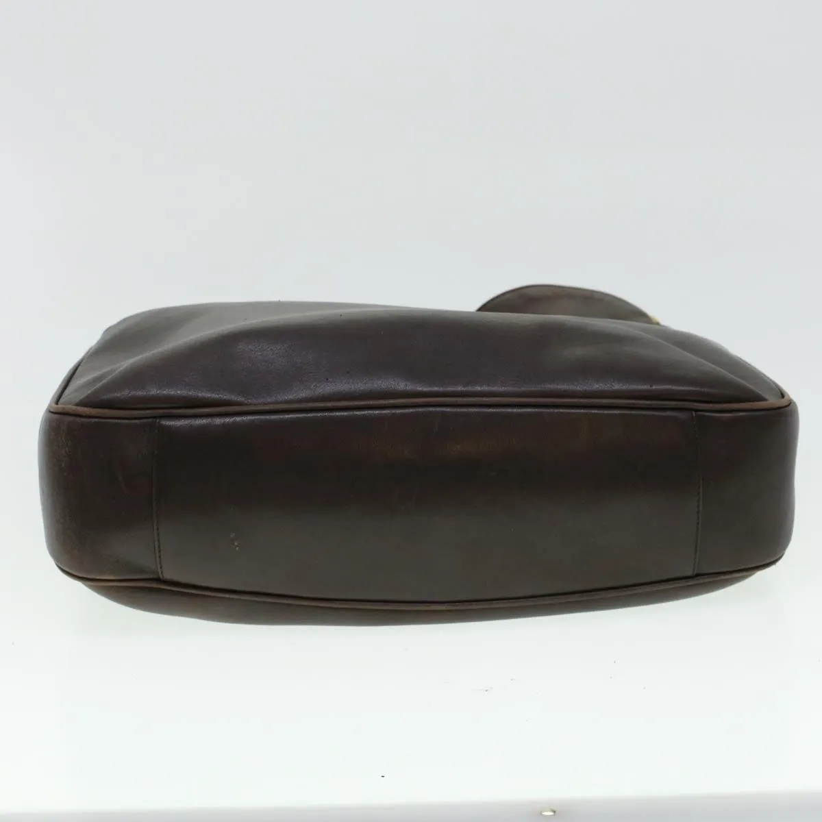 GUCCI Bamboo Hand Bag Leather 2way Brown 0011577  bs5919